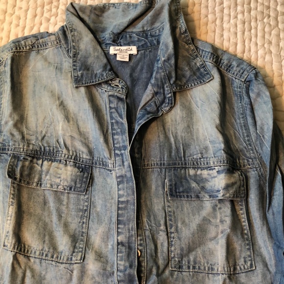 Splendid Lyocell Denim Button Down Shirt - Picture 4 of 8